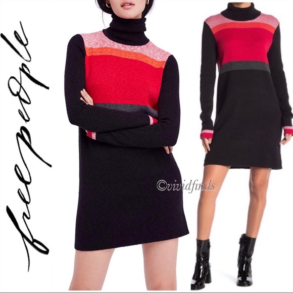 Free People Dresses & Skirts - Free People Winter Break Turtleneck Sweater Dress